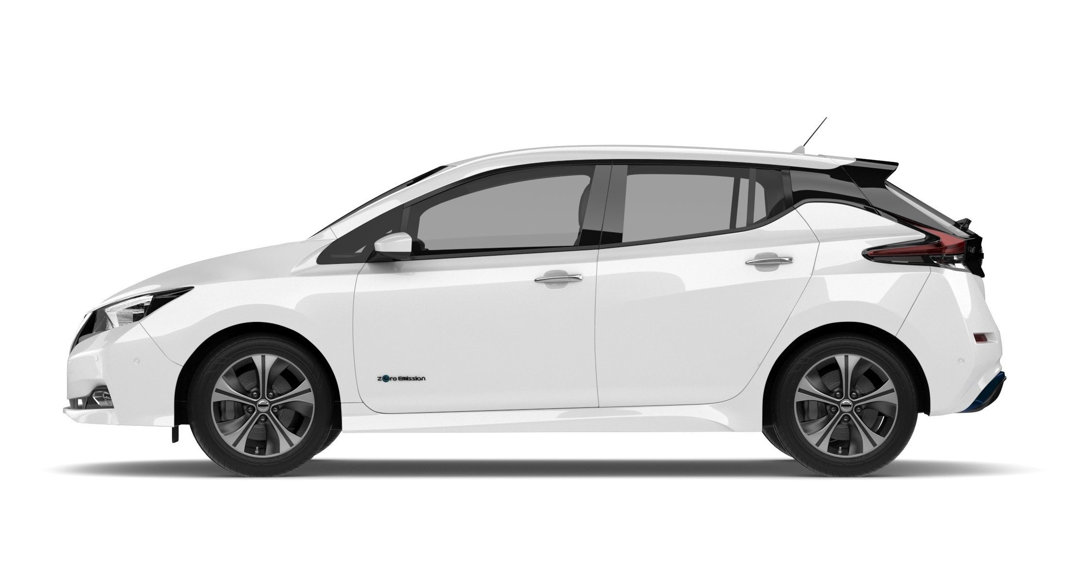 2018 Nissan Leaf White 3D model_3