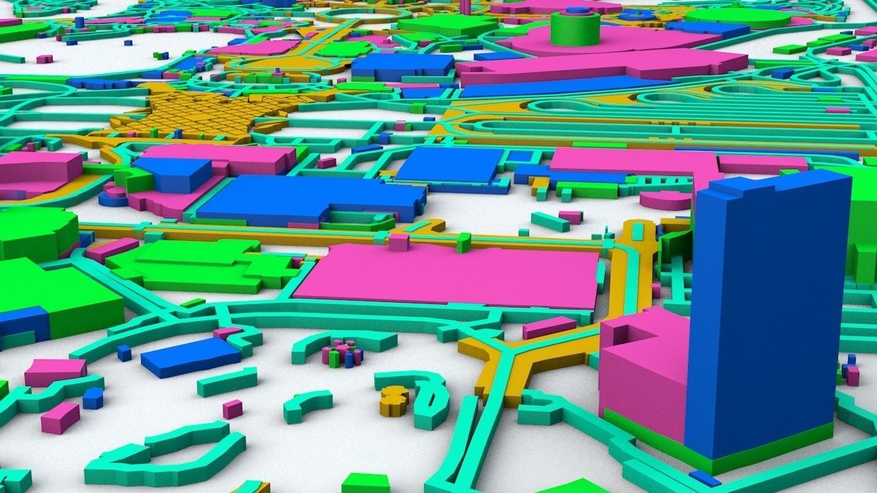 Disneyland Los Angeles Road Network Buildings and Streets 3D model_4