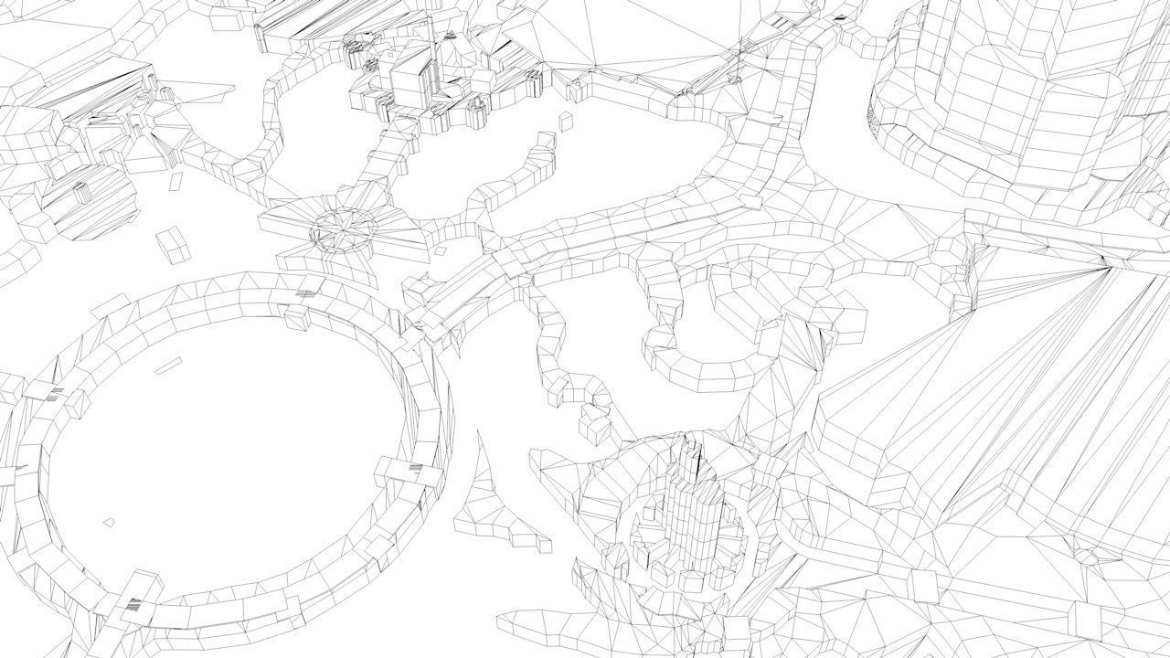 Disneyland Los Angeles Road Network Buildings and Streets 3D model_13