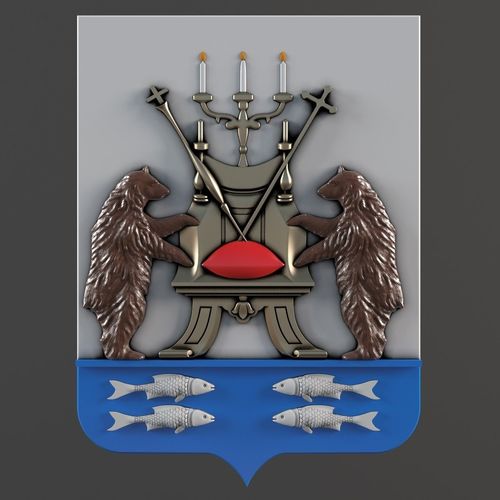 Coat of Novgorod 3D model