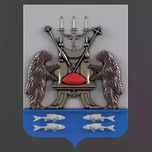 Coat of Novgorod 3D model