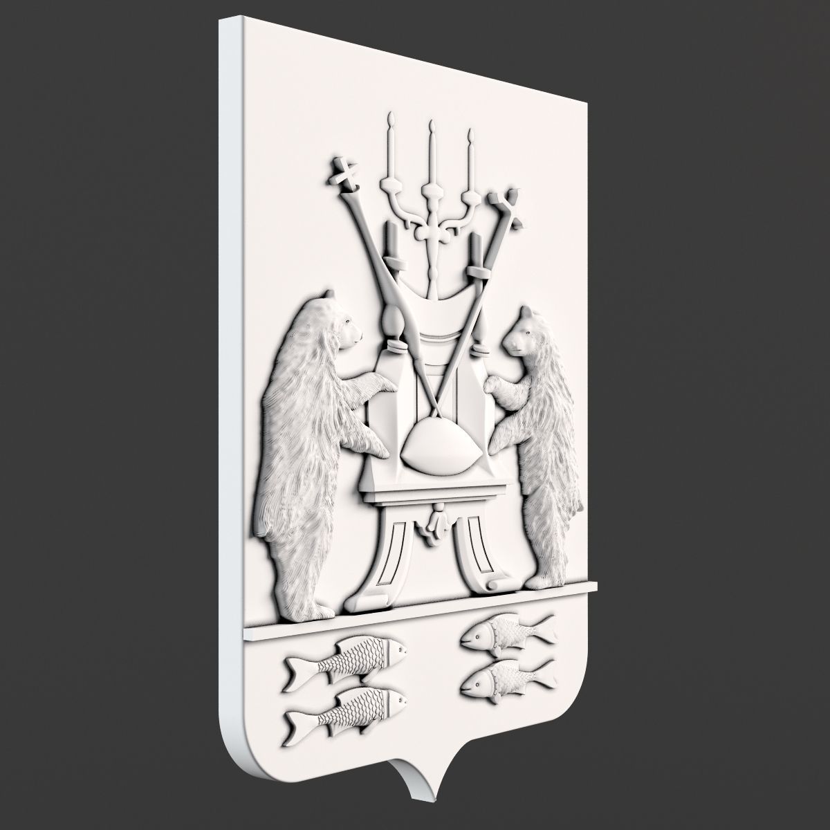 Coat of Novgorod 3D model_6