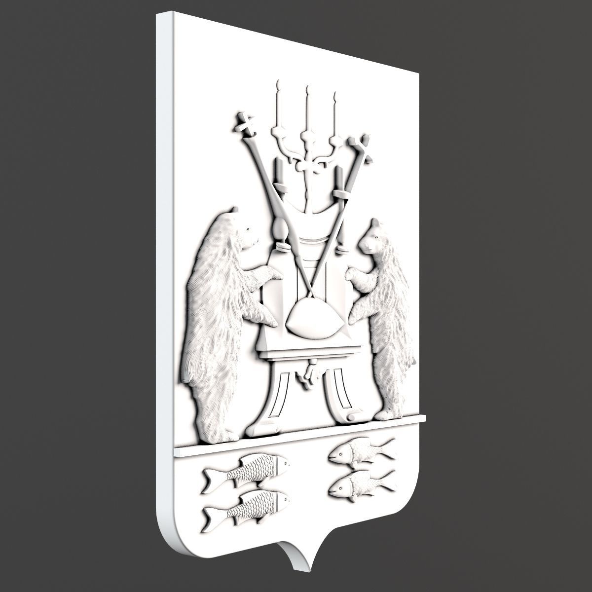 Coat of Novgorod 3D model_4