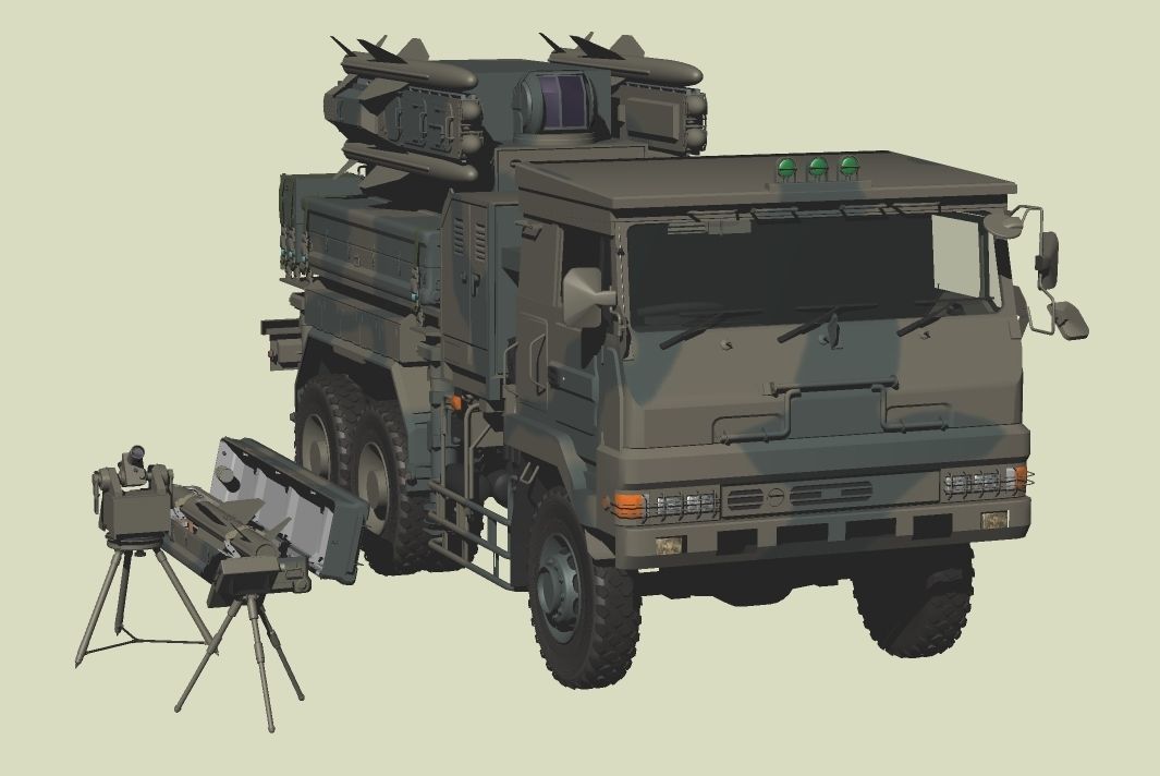 JGSDF Type 81 Surface-to-Air Missile 3D model_1