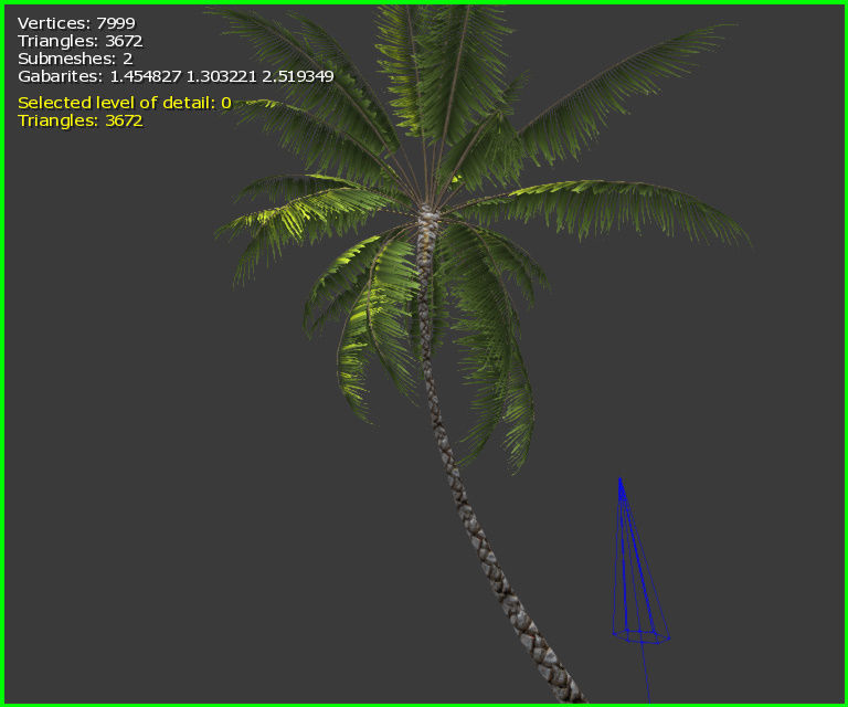3D Palm Tree Low-poly 3D model_4