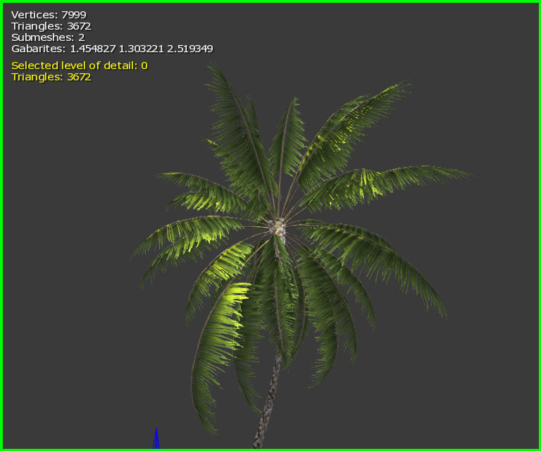 3D Palm Tree Low-poly 3D model_9