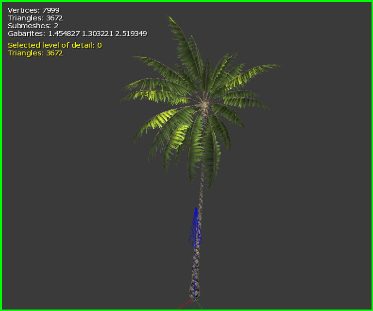 3D Palm Tree Low-poly 3D model_2