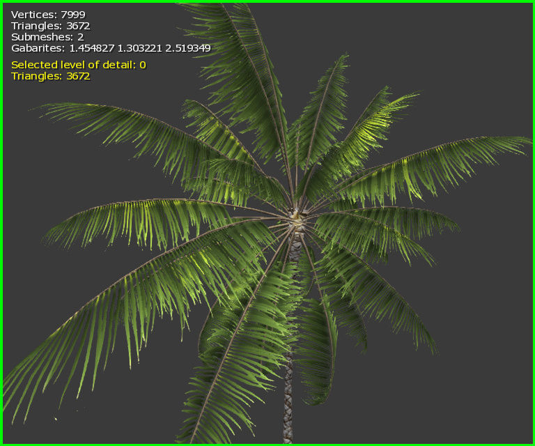 3D Palm Tree Low-poly 3D model_8