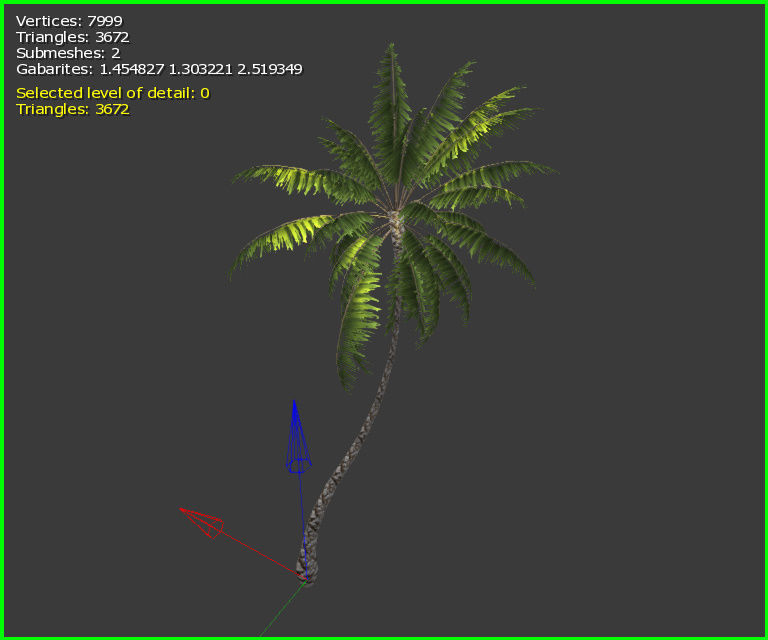 3D Palm Tree Low-poly 3D model_1