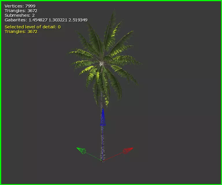 3D Palm Tree Low-poly 3D model_0