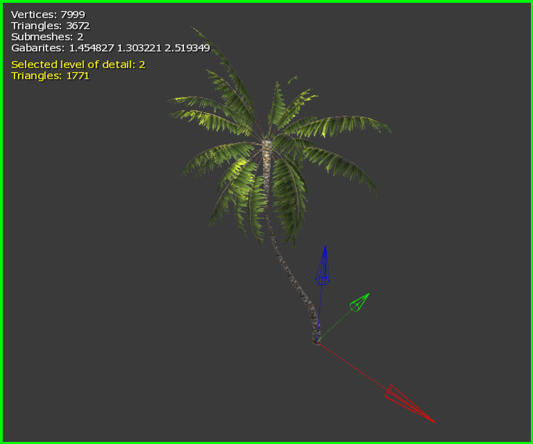 3D Palm Tree Low-poly 3D model_11