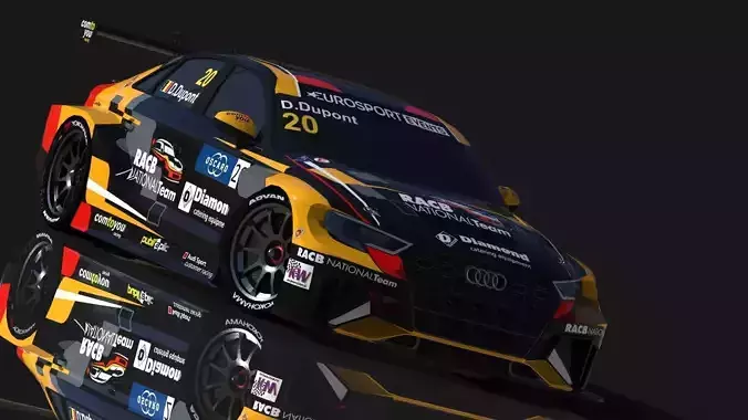 Audi RS3 LMS WTCR Low-poly 3D model
