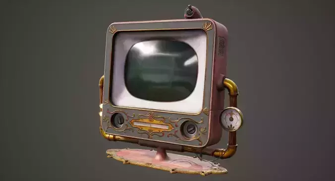 Antique Steam Punk TV Monitor