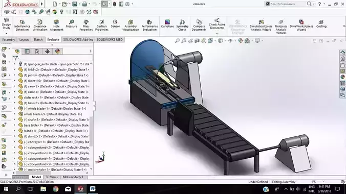 Steel Plate Puncher with Conveyor feed 3D print model