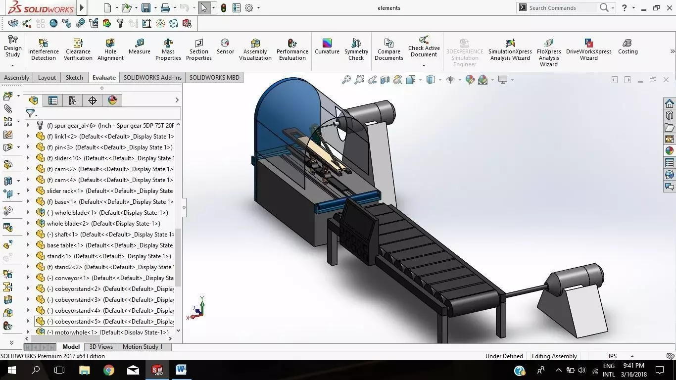 Steel Plate Puncher with Conveyor feed 3D print model_0
