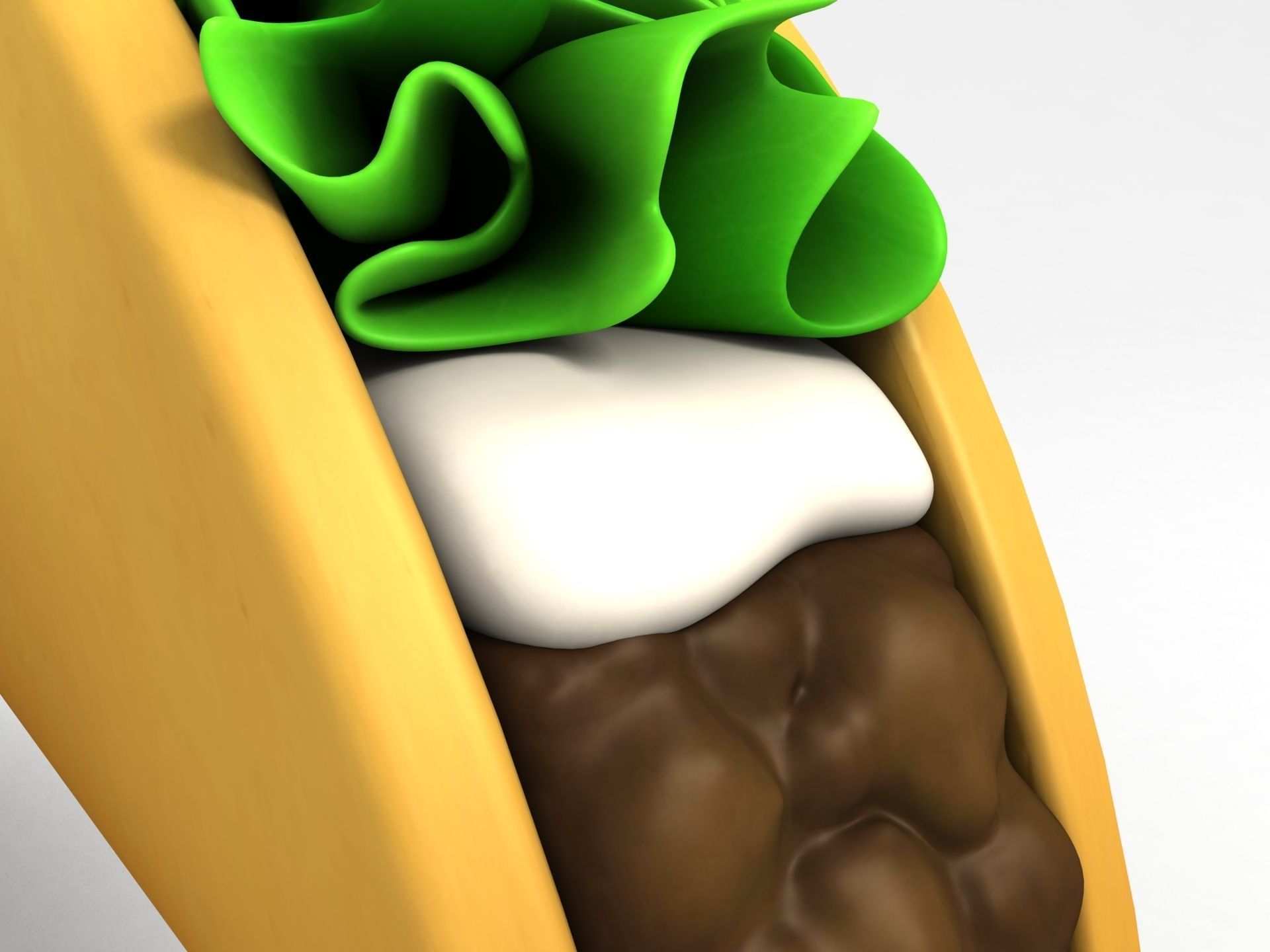 Cartoon Taco 3D model_6