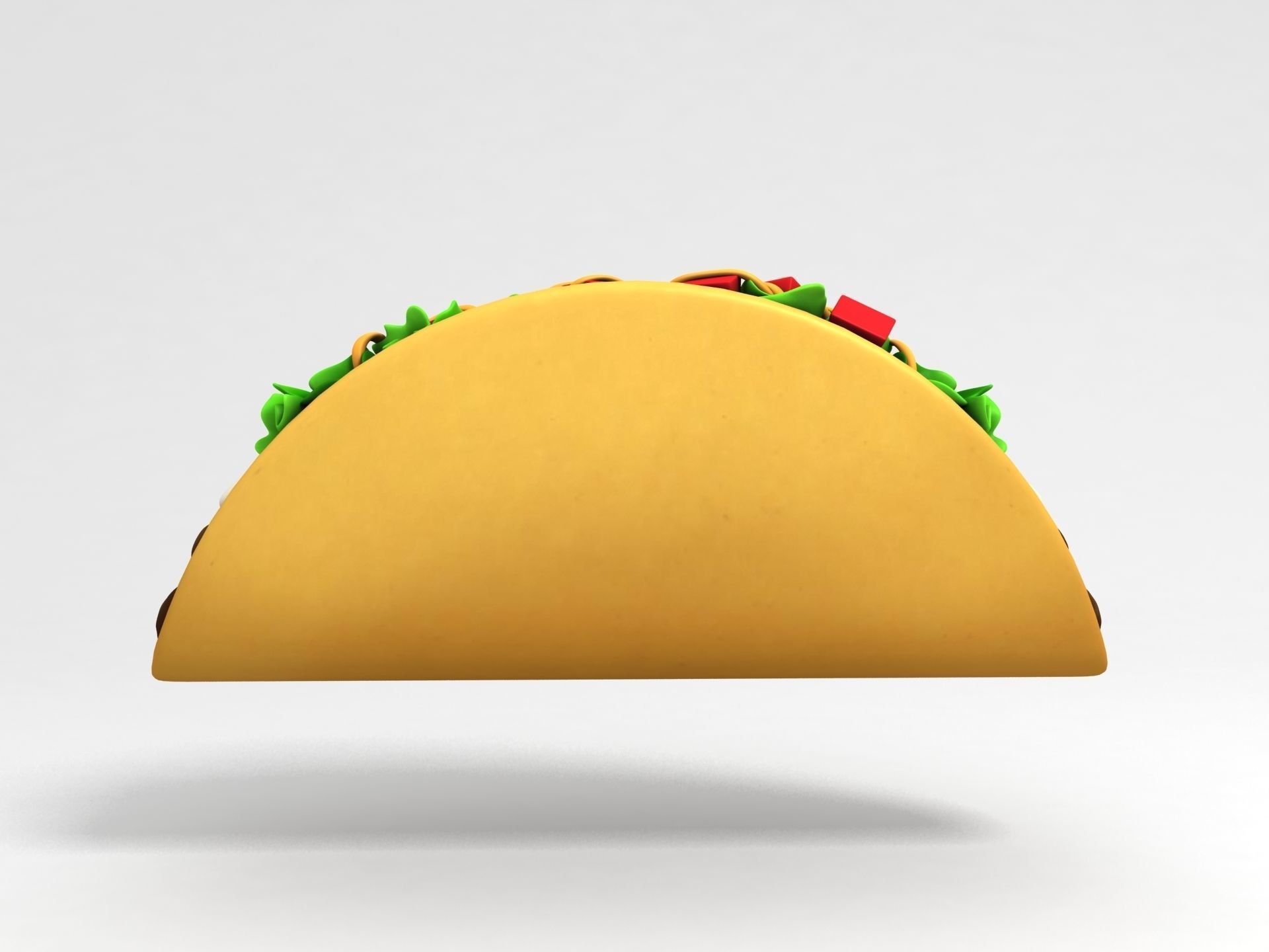 Cartoon Taco 3D model_2