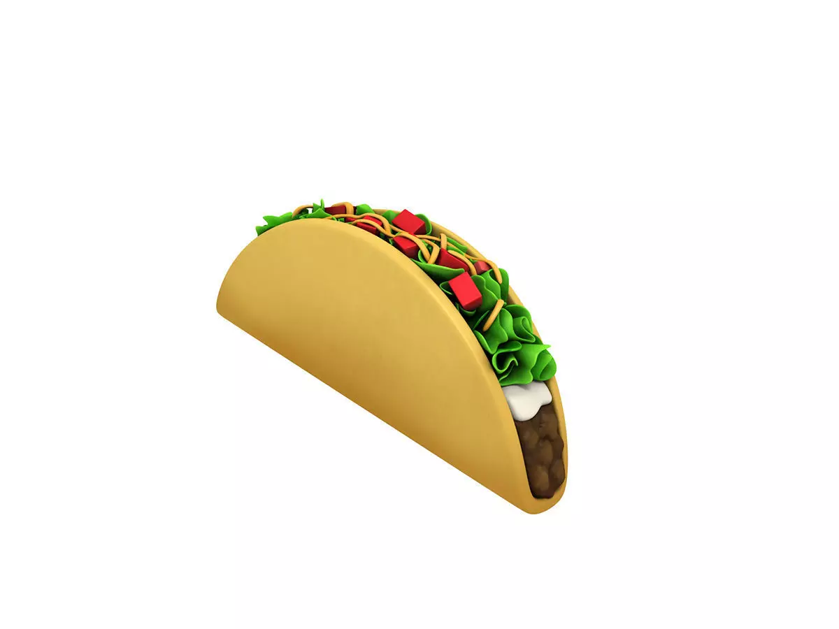 Cartoon Taco 3D model_0