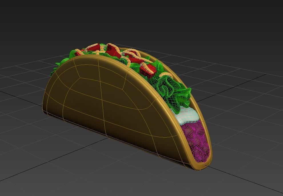 Cartoon Taco 3D model_8