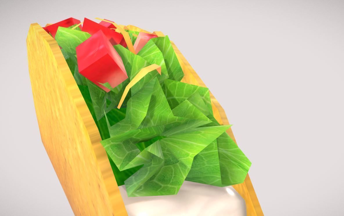 Low poly Taco Low-poly 3D model_8