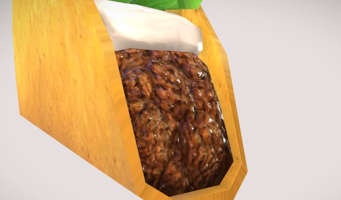 Low poly Taco Low-poly 3D model_6