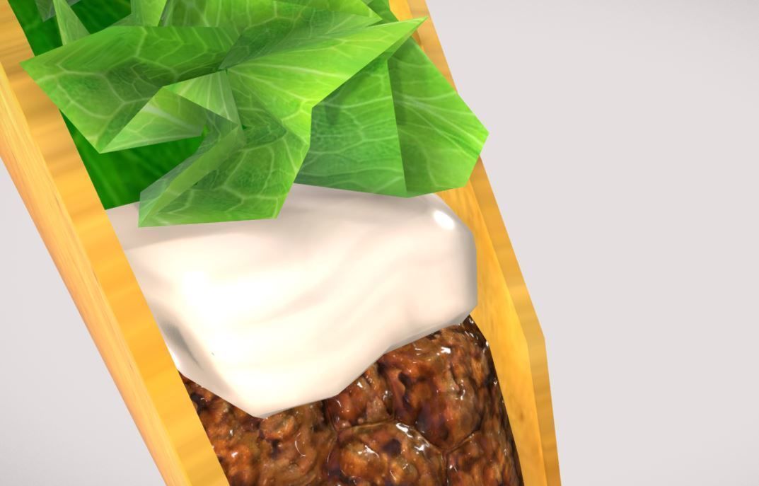 Low poly Taco Low-poly 3D model_7