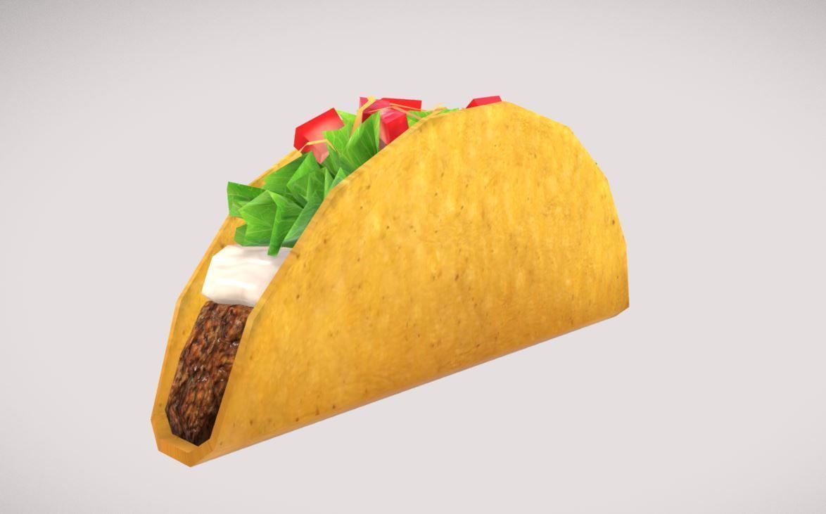 Low poly Taco Low-poly 3D model_5