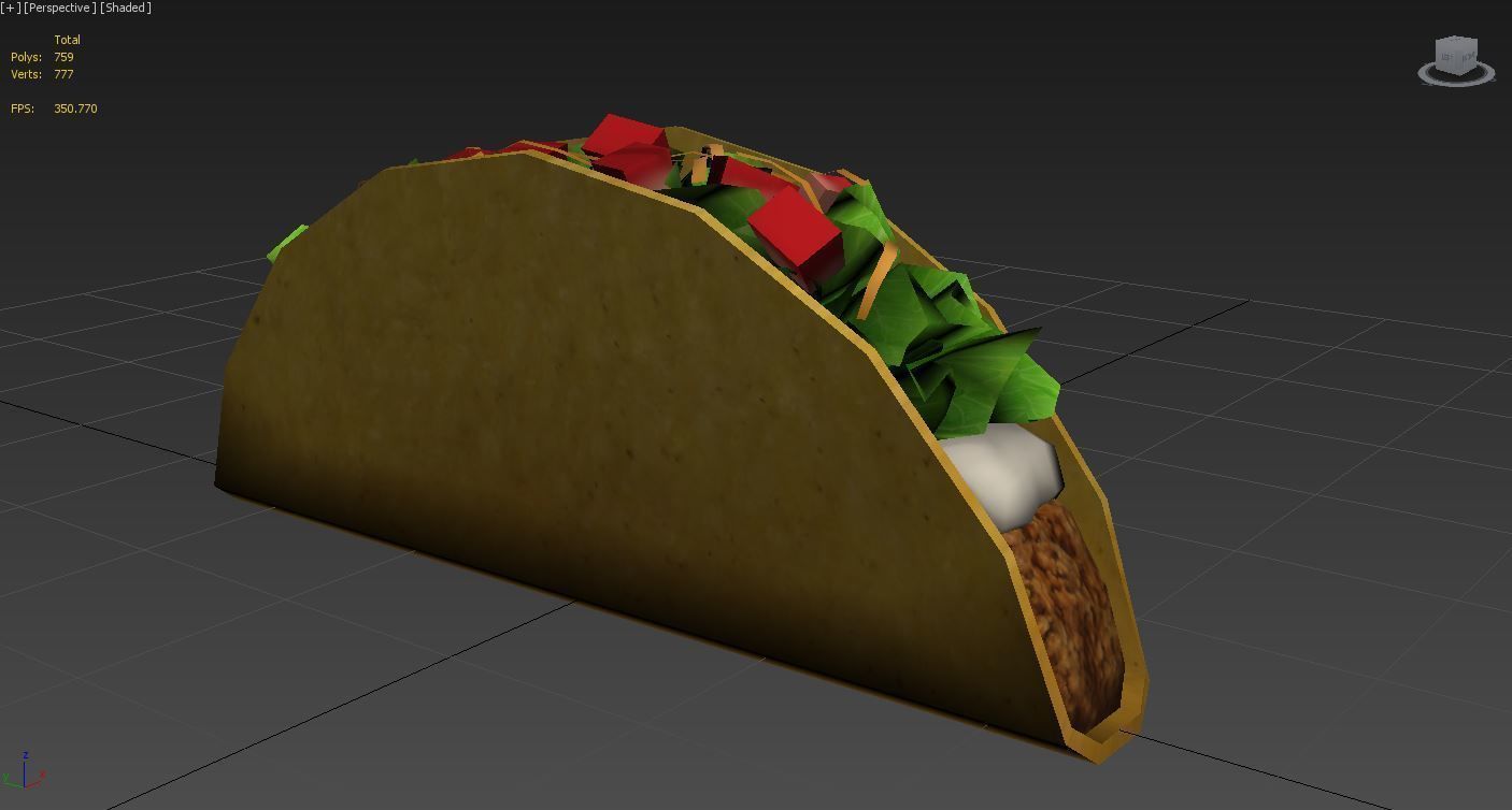 Low poly Taco Low-poly 3D model_15