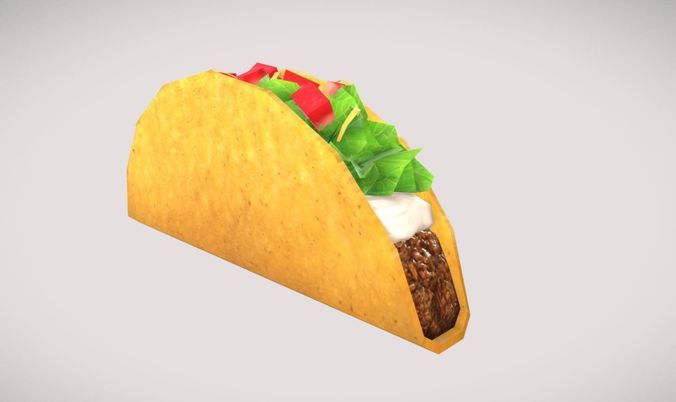Low poly Taco Low-poly 3D model