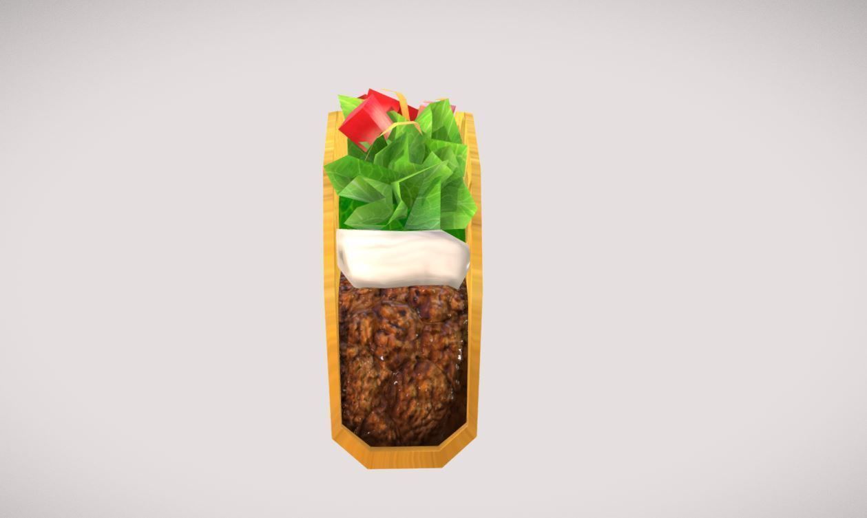Low poly Taco Low-poly 3D model_4