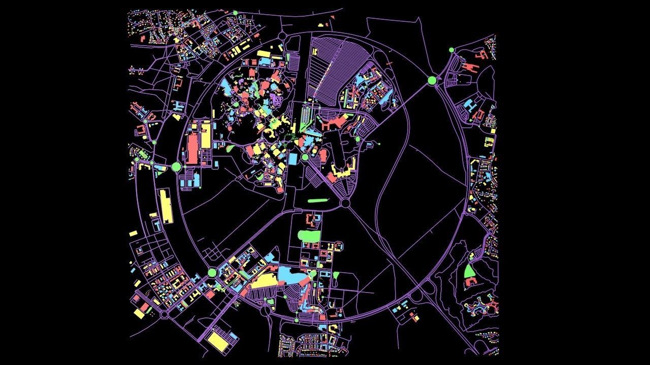 Disneyland Paris Road Network Buildings and Streets 3D model_8