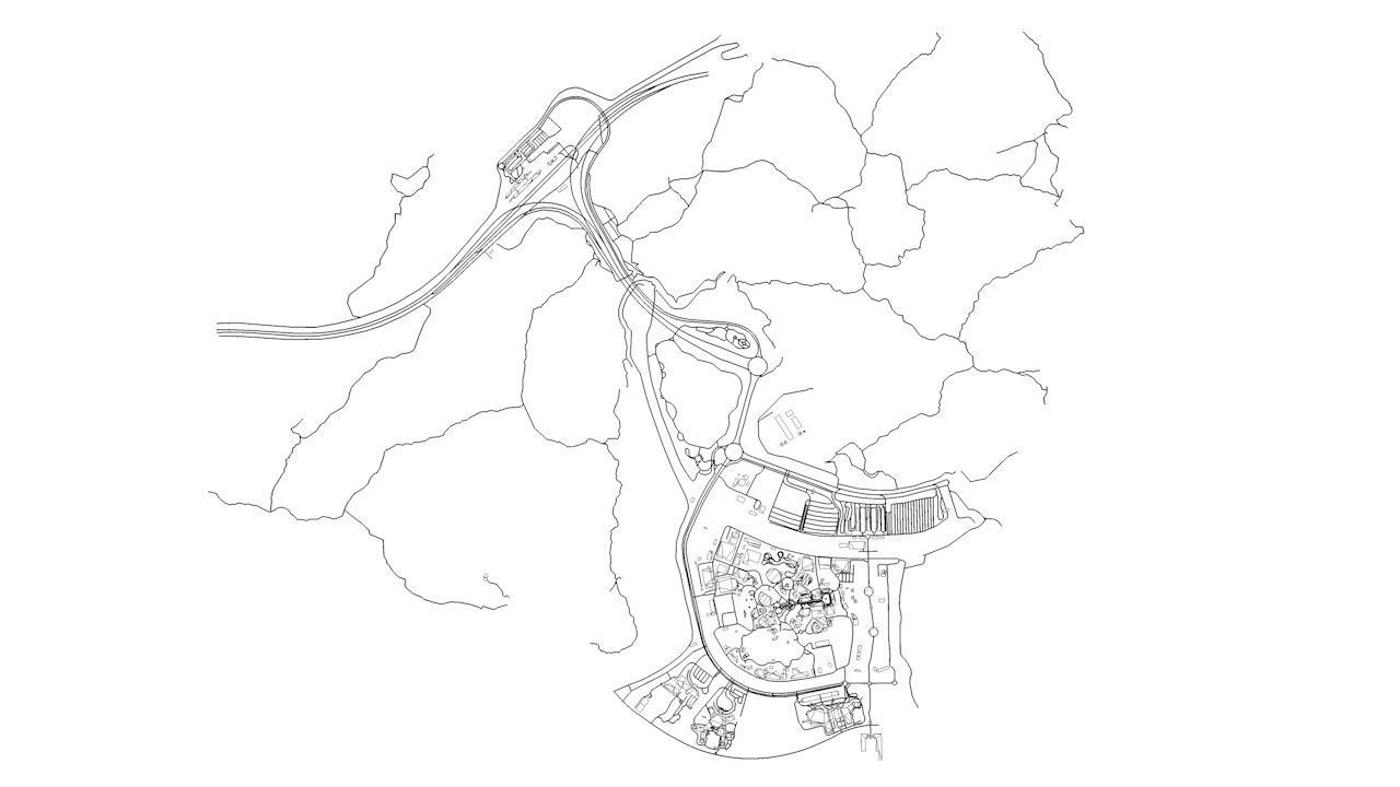 Disneyland Hong Kong Road Network Buildings and Streets 3D model_8