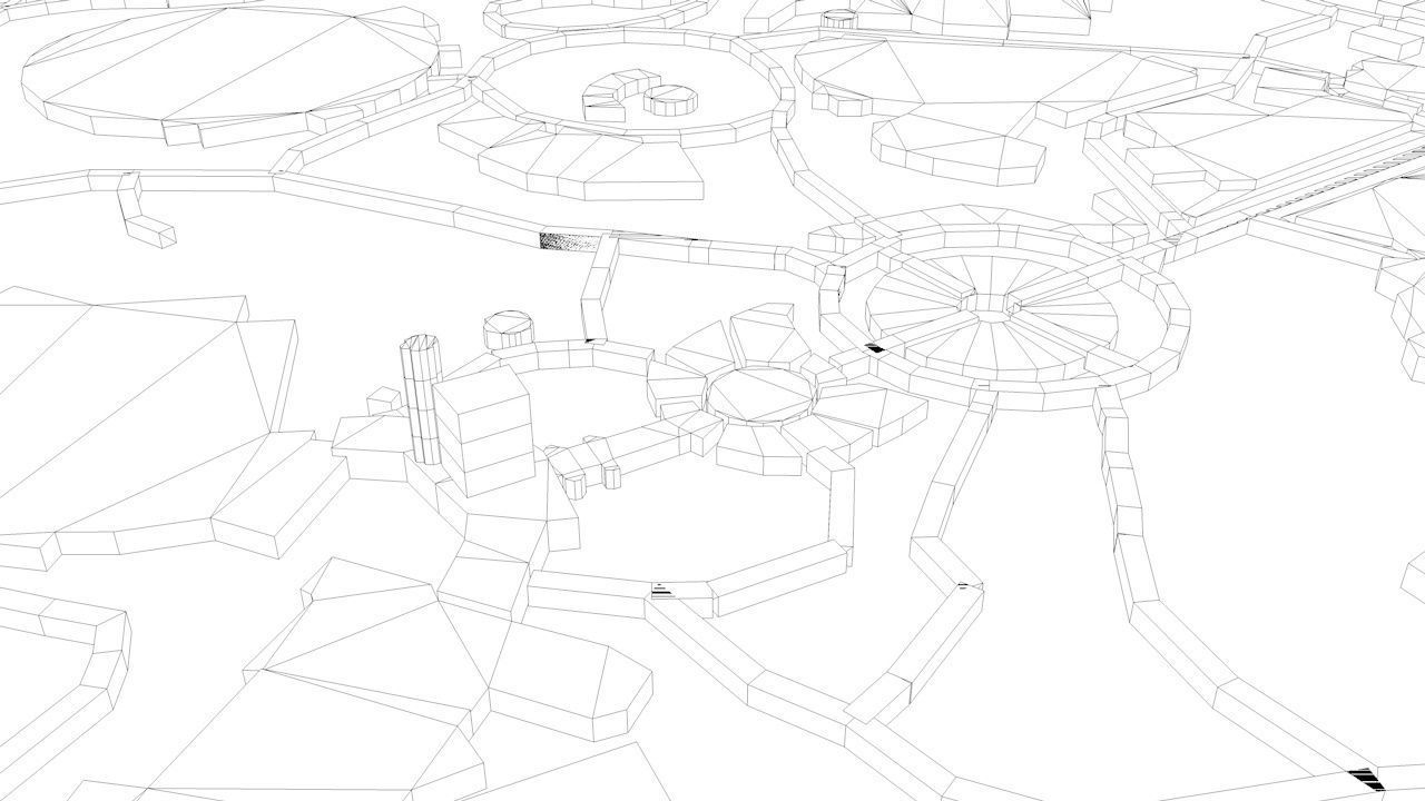 Disneyland Hong Kong Road Network Buildings and Streets 3D model_10