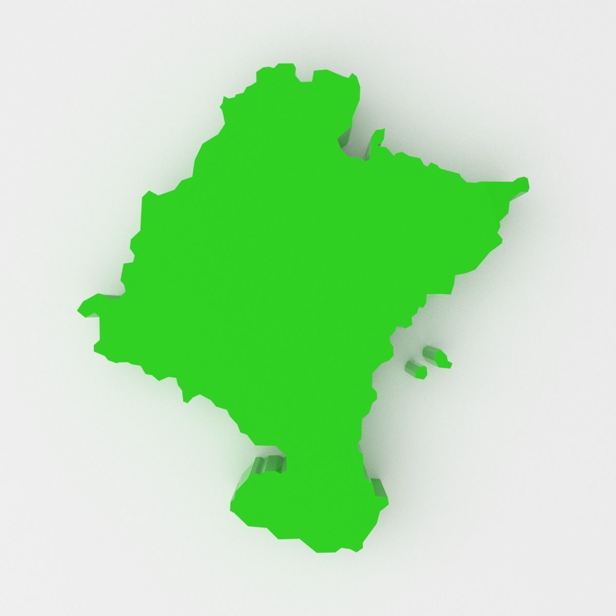 Map of Spain Low-poly 3D model_25