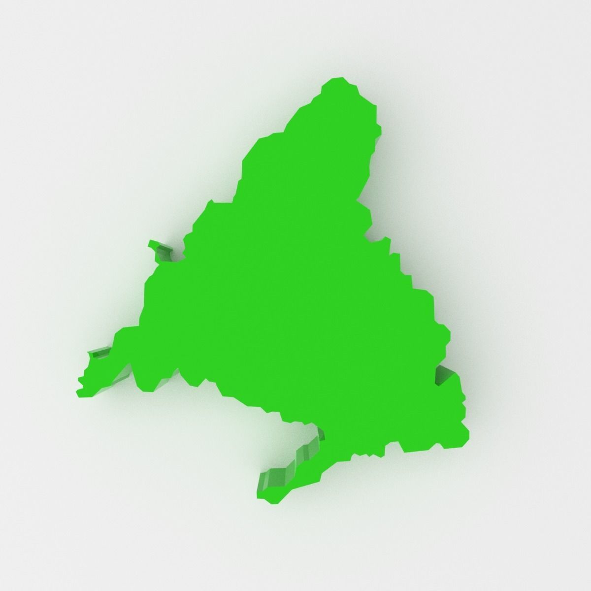 Map of Spain Low-poly 3D model_26