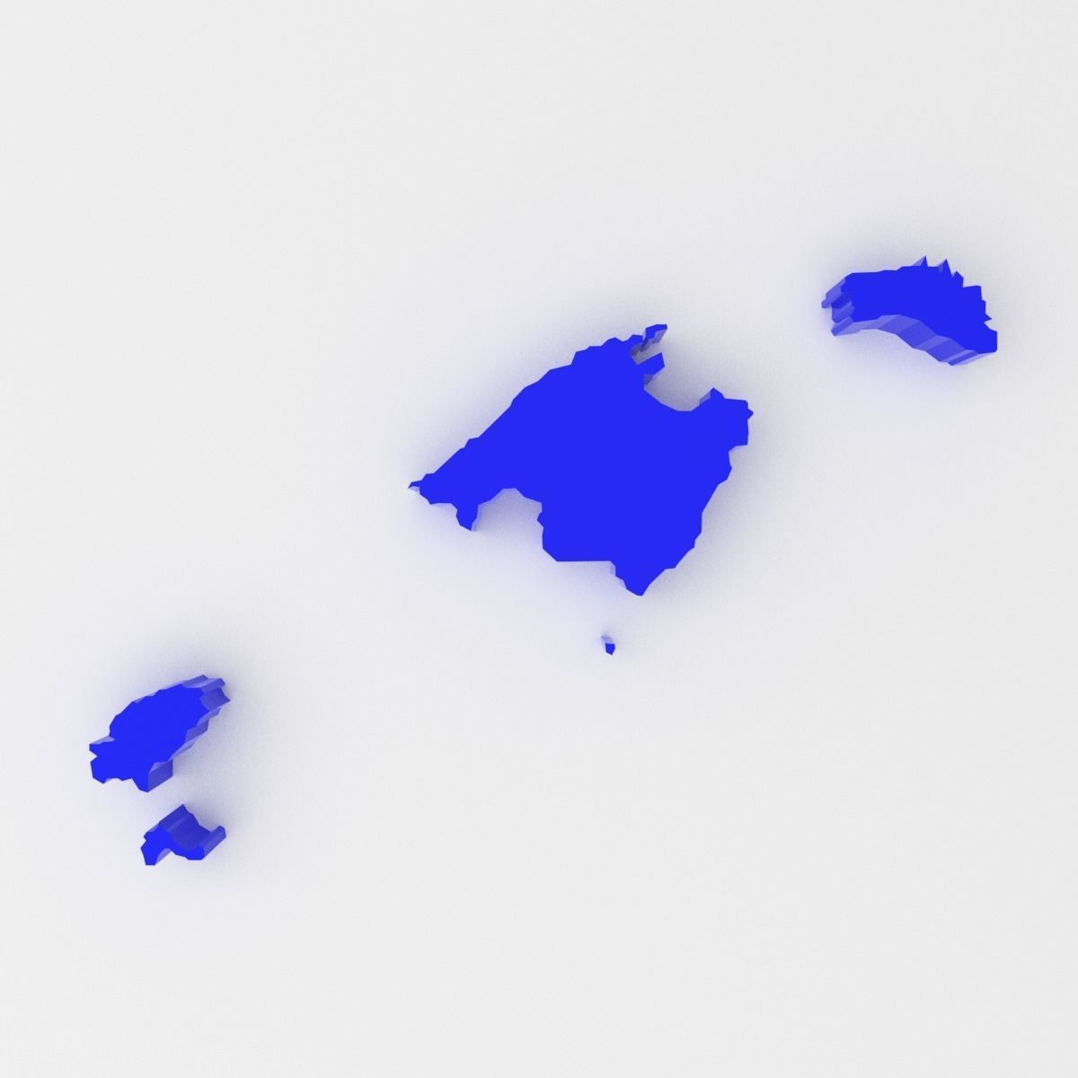 Map of Spain Low-poly 3D model_31