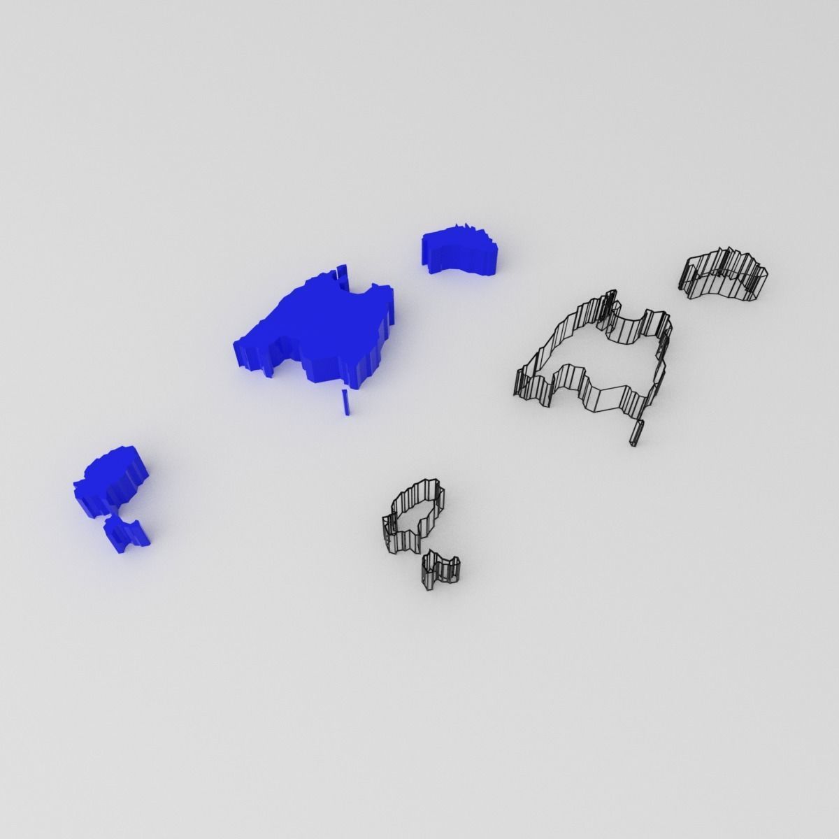 Map of Spain Low-poly 3D model_32