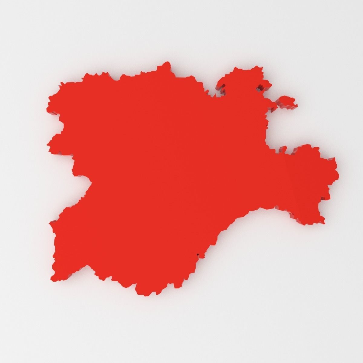 Map of Spain Low-poly 3D model_23