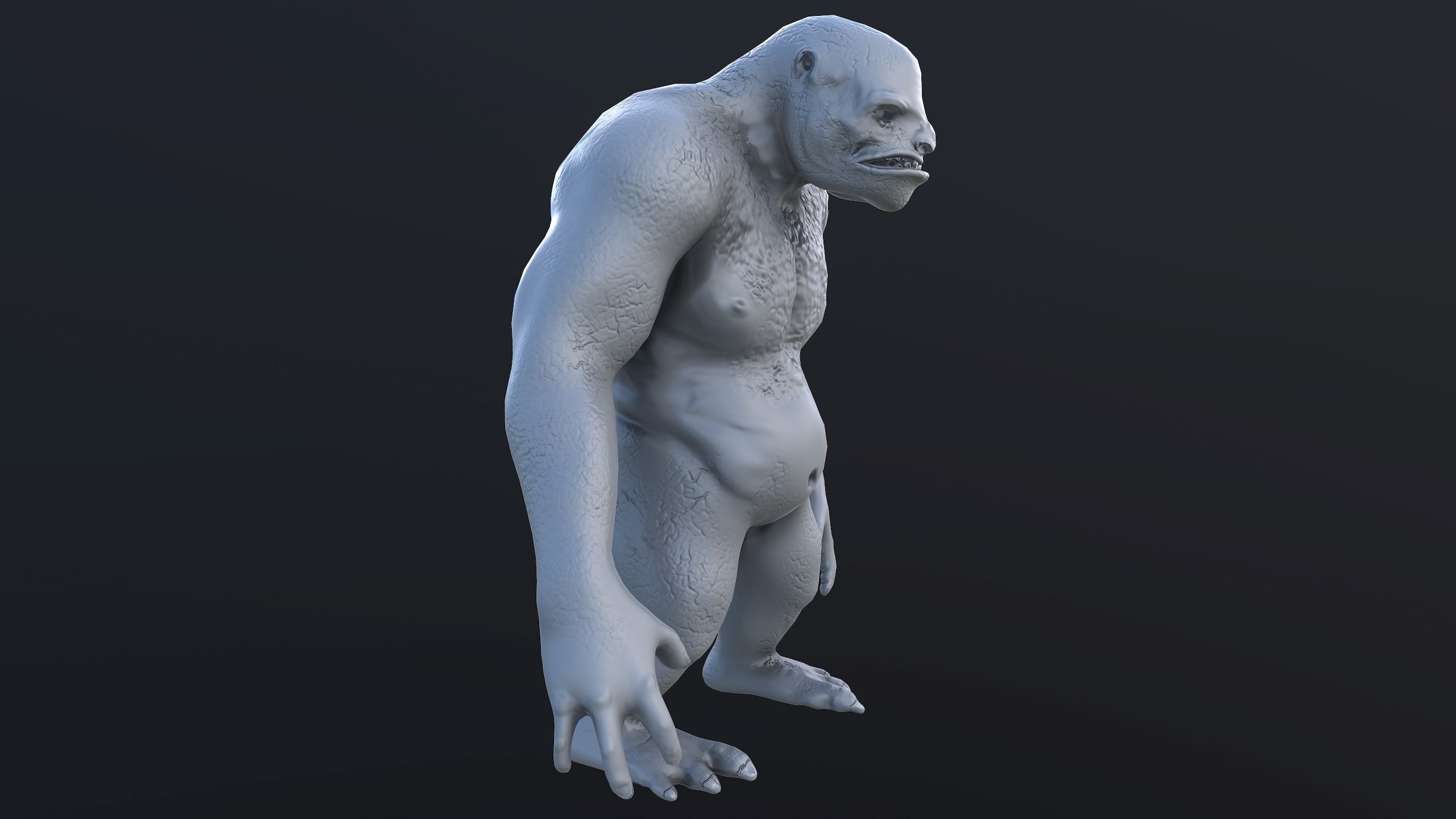 Monster - Troll Low-poly 3D model_8