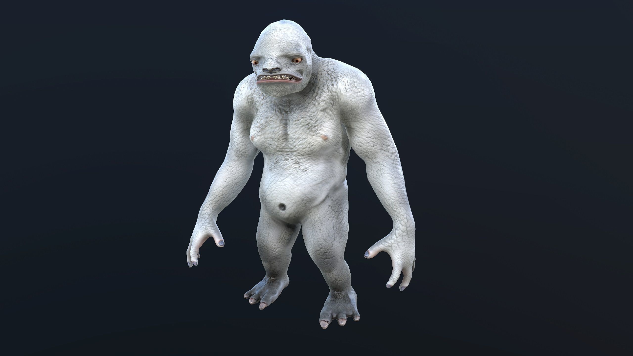 Monster - Troll Low-poly 3D model_5
