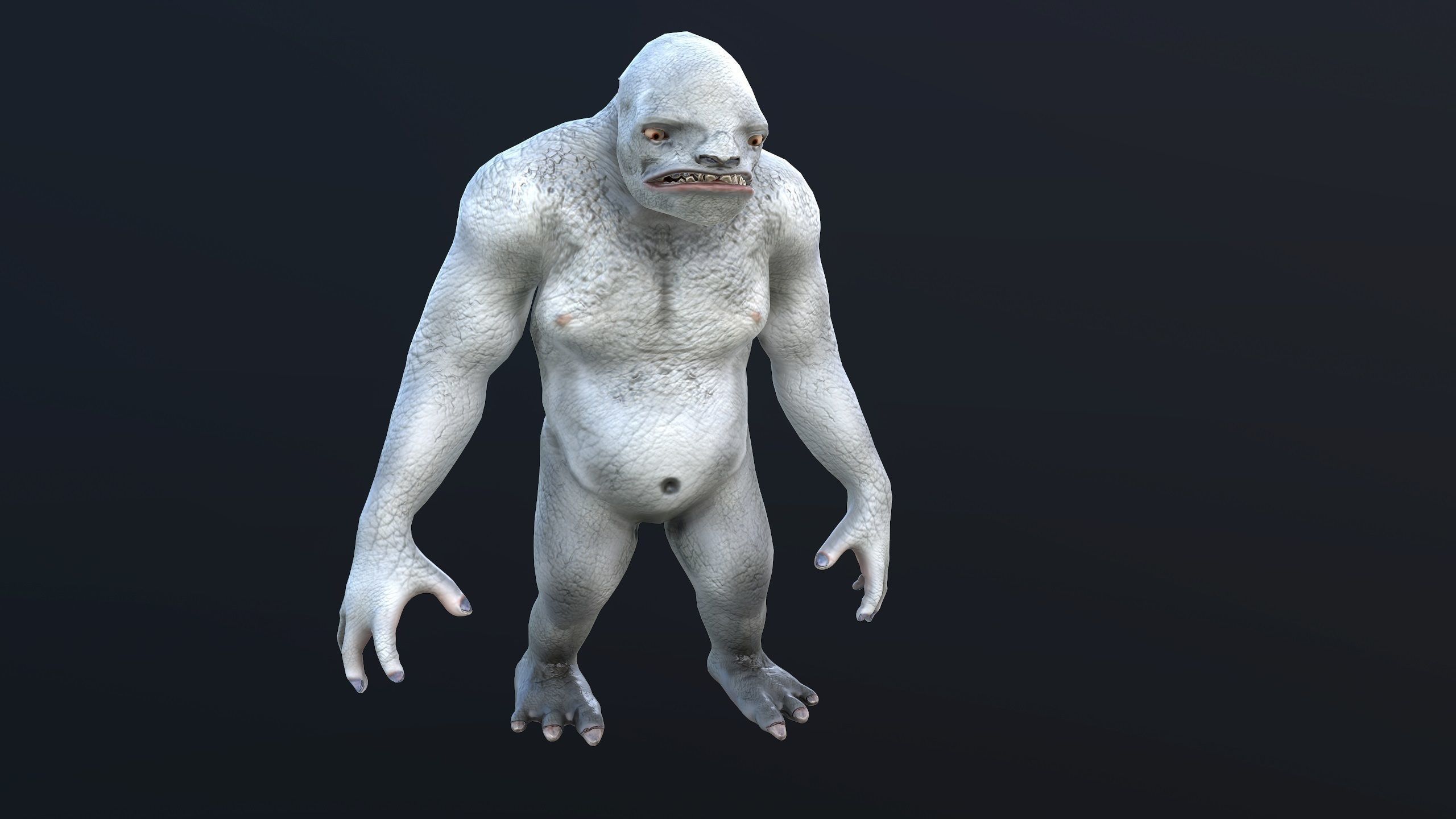 Monster - Troll Low-poly 3D model_3