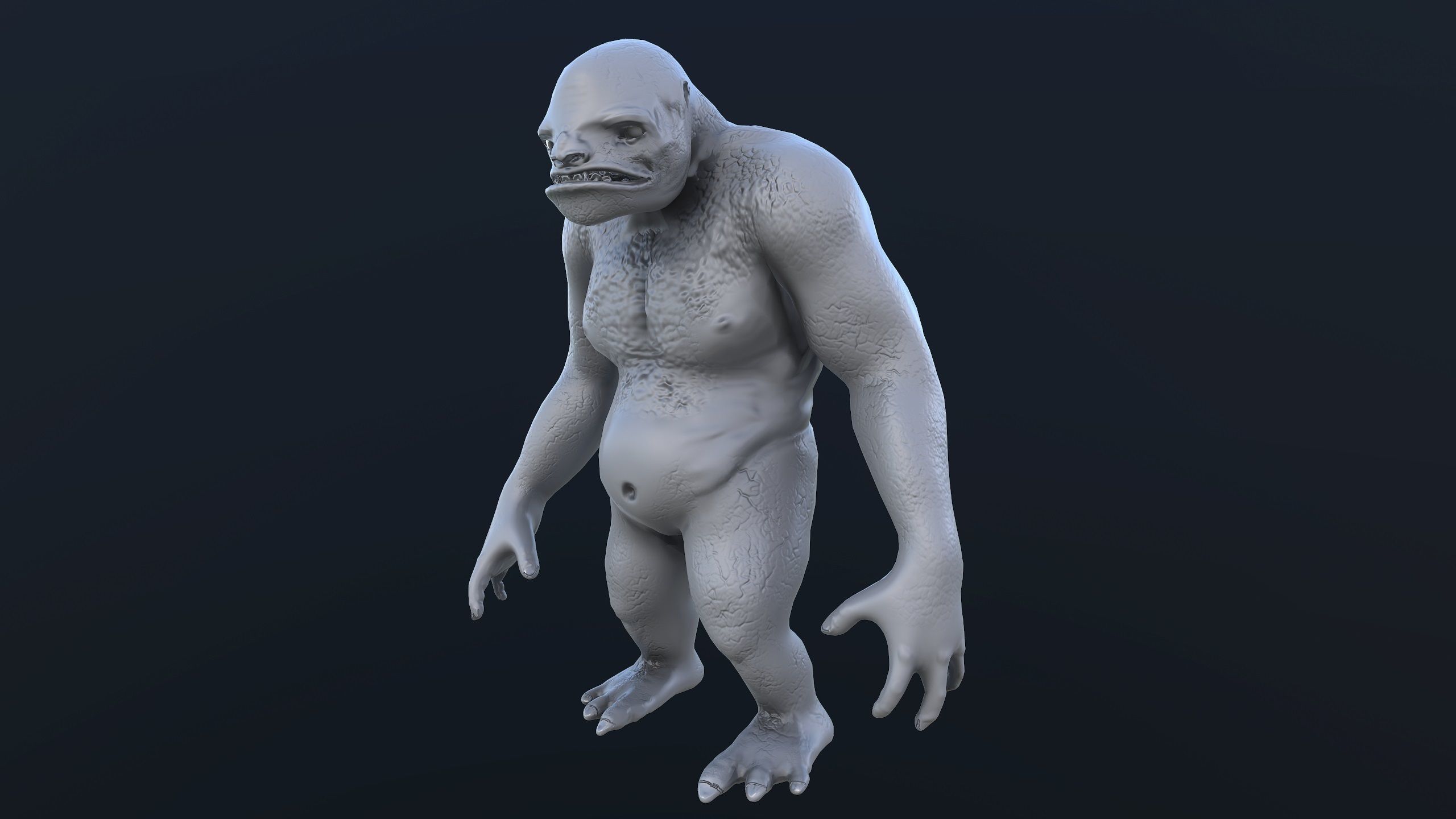 Monster - Troll Low-poly 3D model_9