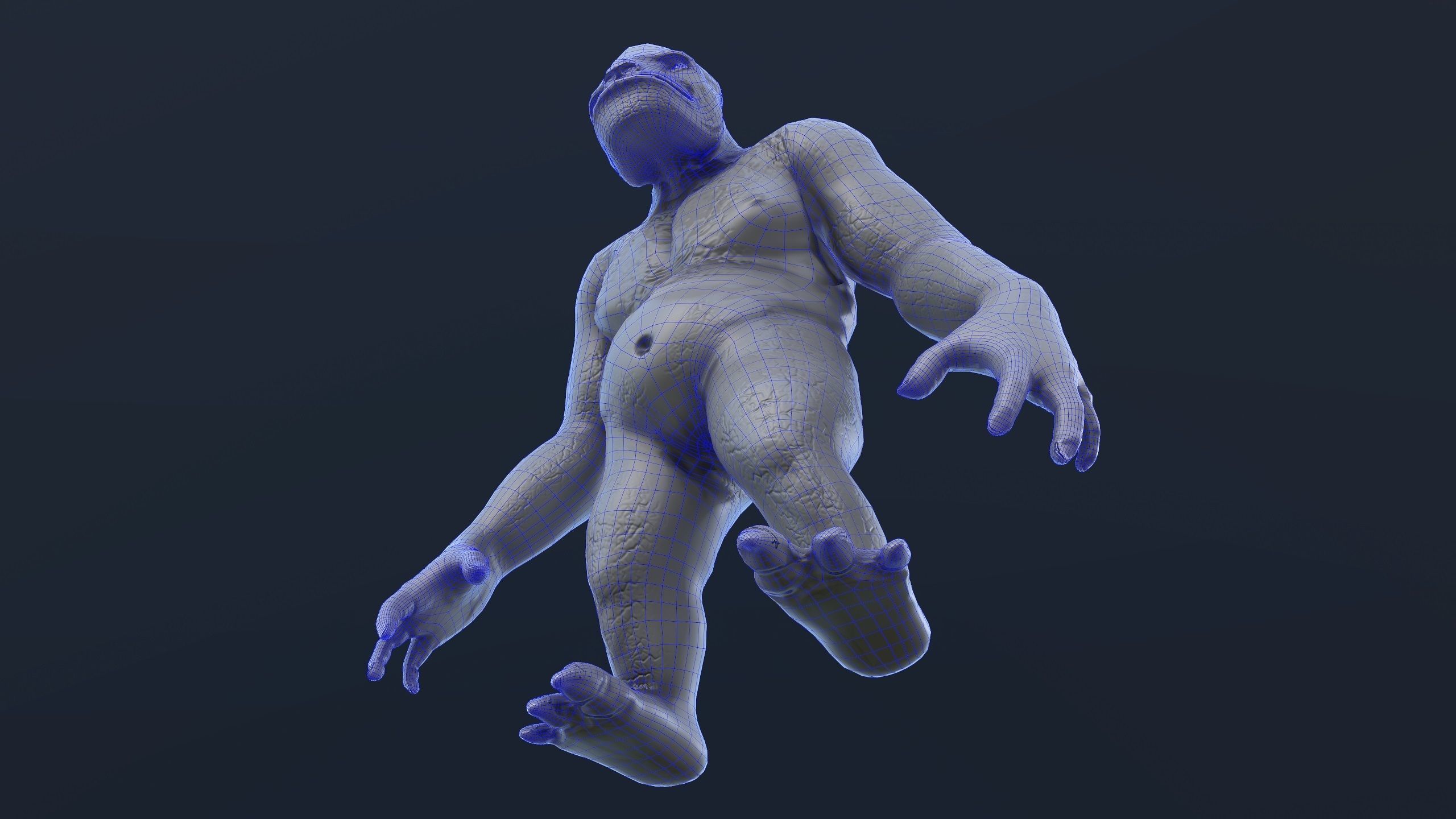 Monster - Troll Low-poly 3D model_15