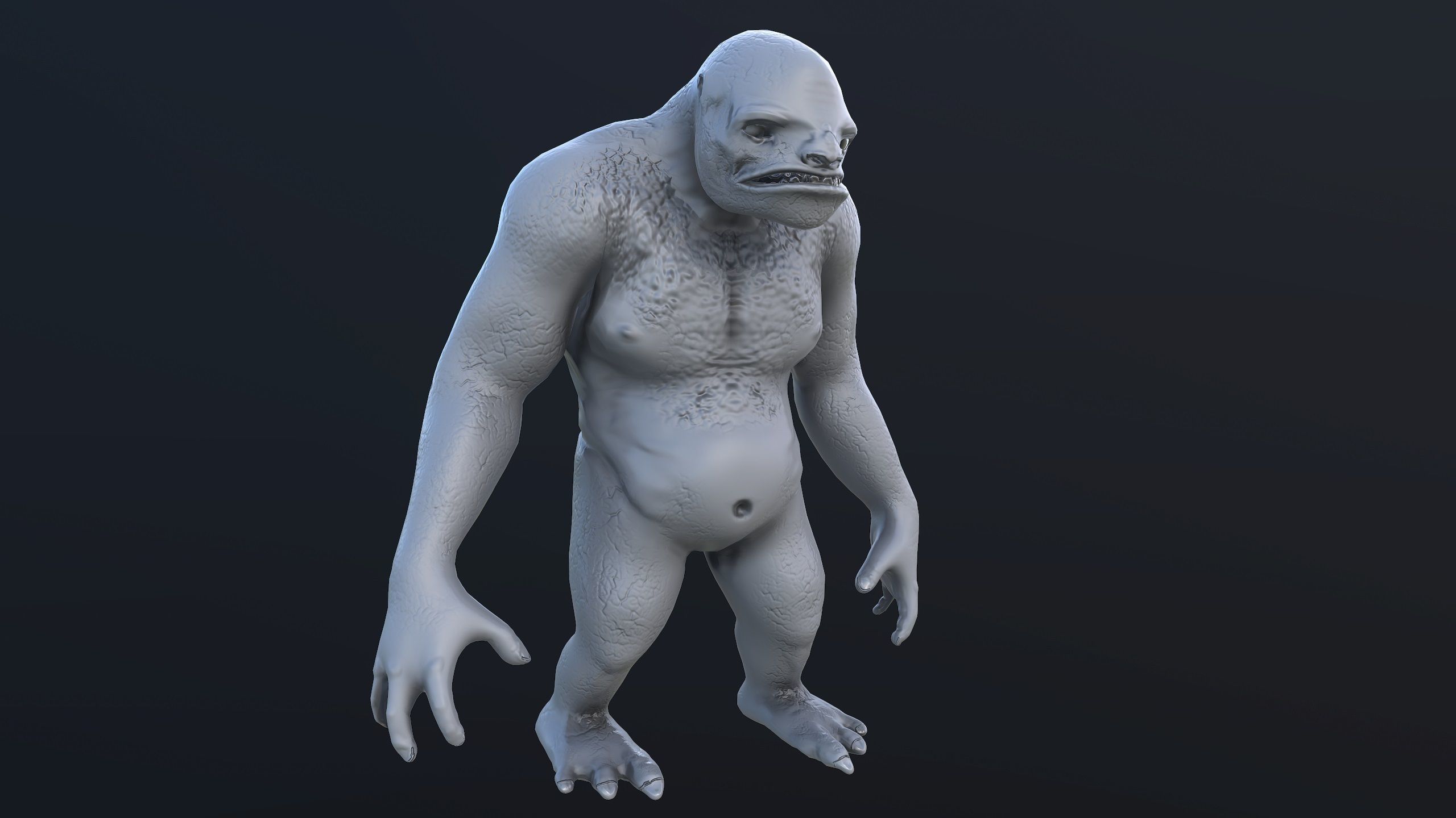 Monster - Troll Low-poly 3D model_10