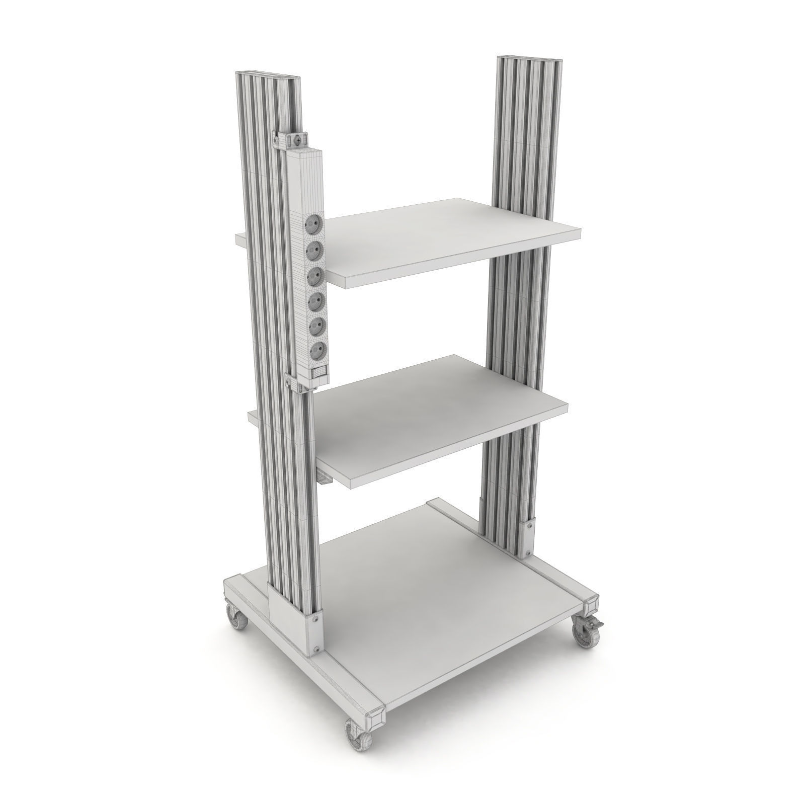 Mobile rack for electrical equipment 3 3D model_6