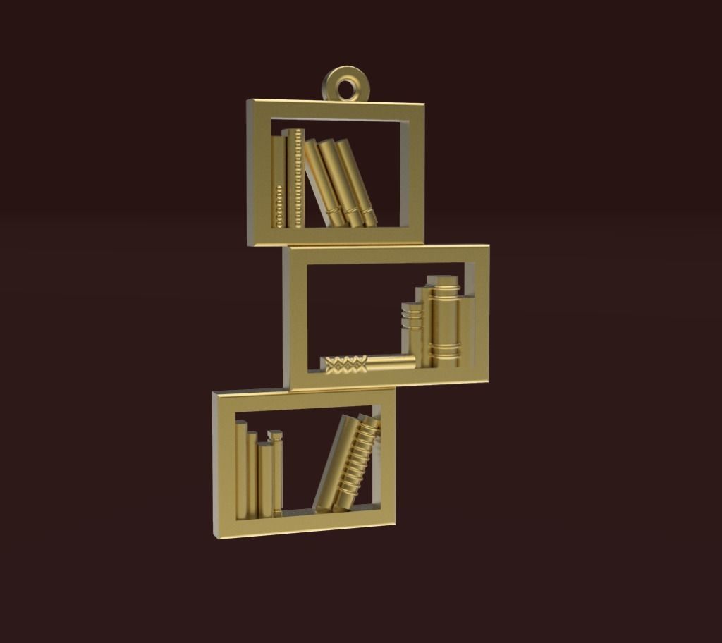 Pendant Books 3D print model 3D print model_1