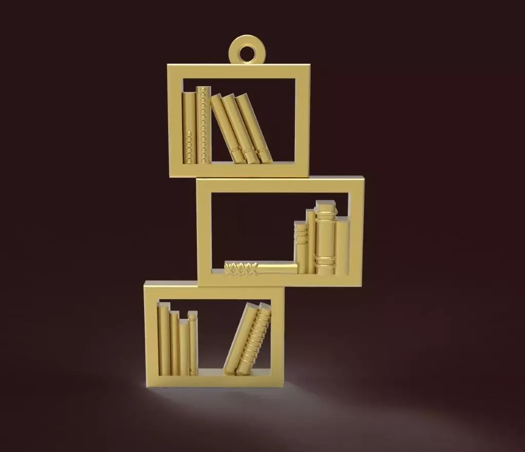 Pendant Books 3D print model 3D print model_0