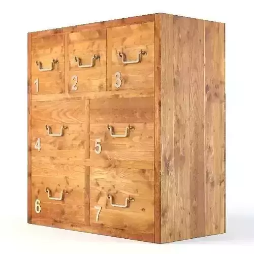 Blocky 7 Drawer 3D model