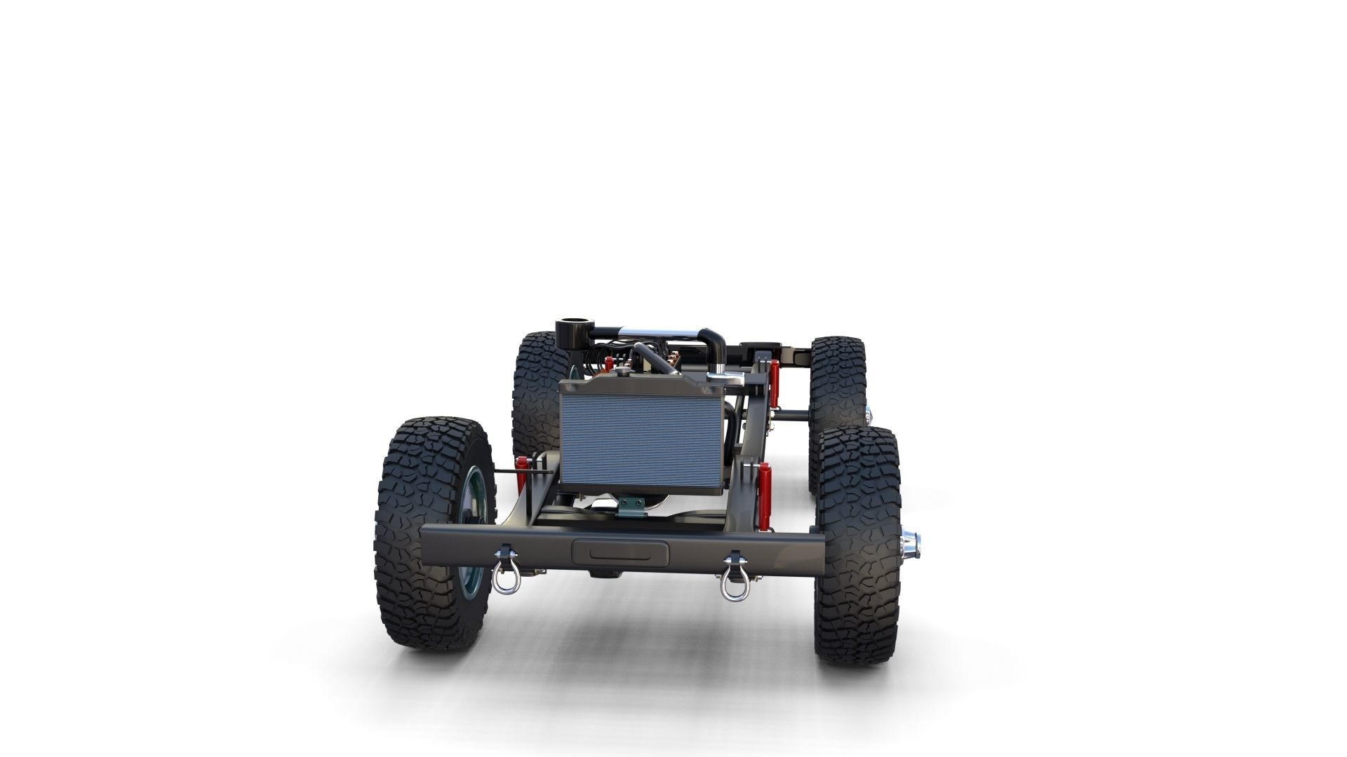 Toyota Land Cruiser FJ 40 with Interior and Chassis 3D model_78