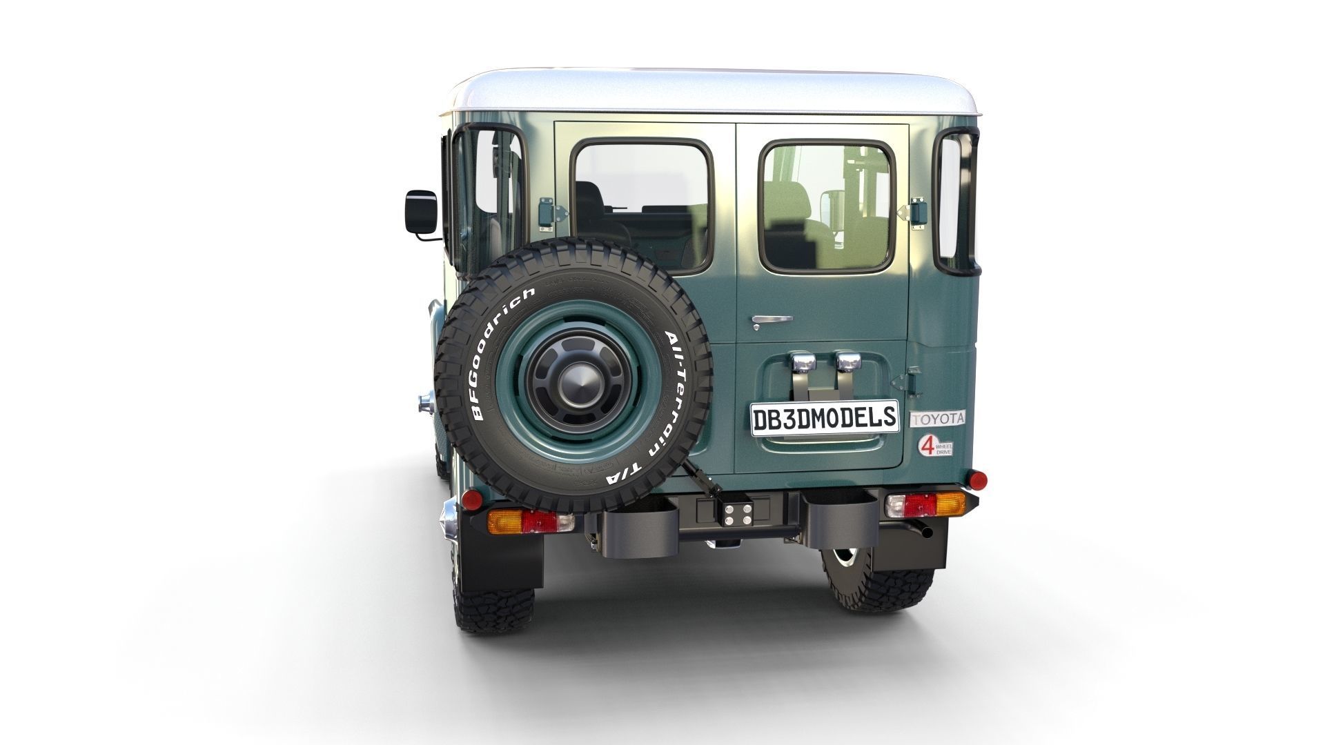 Toyota Land Cruiser FJ 40 with Interior and Chassis 3D model_26